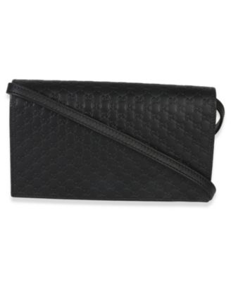 Black Microguccissima Crossbody Wallet