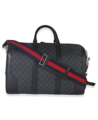 Black GG Supreme Canvas Web Duffle Bag