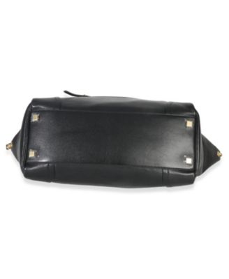 Black Supple Shiny Lambskin Medium New Luggage