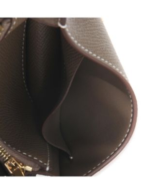 Pre-Owned HERMES Etoupe Epsom Constance Slim Wallet GHW