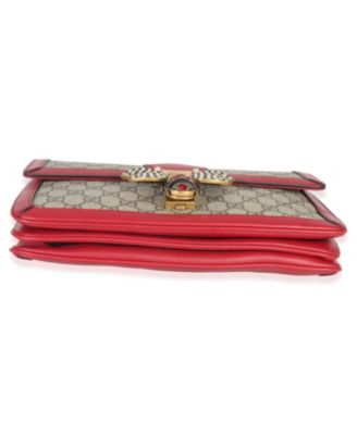Red Calfskin GG Supreme Canvas Medium Margaret Shoulder Bag