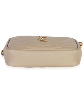 Beige Grain De Poudre Matelasse Mini Lou Camera Bag