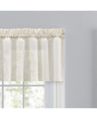 Cotton Voile 1.5" Rod Pocket Tailored Valance for Windows