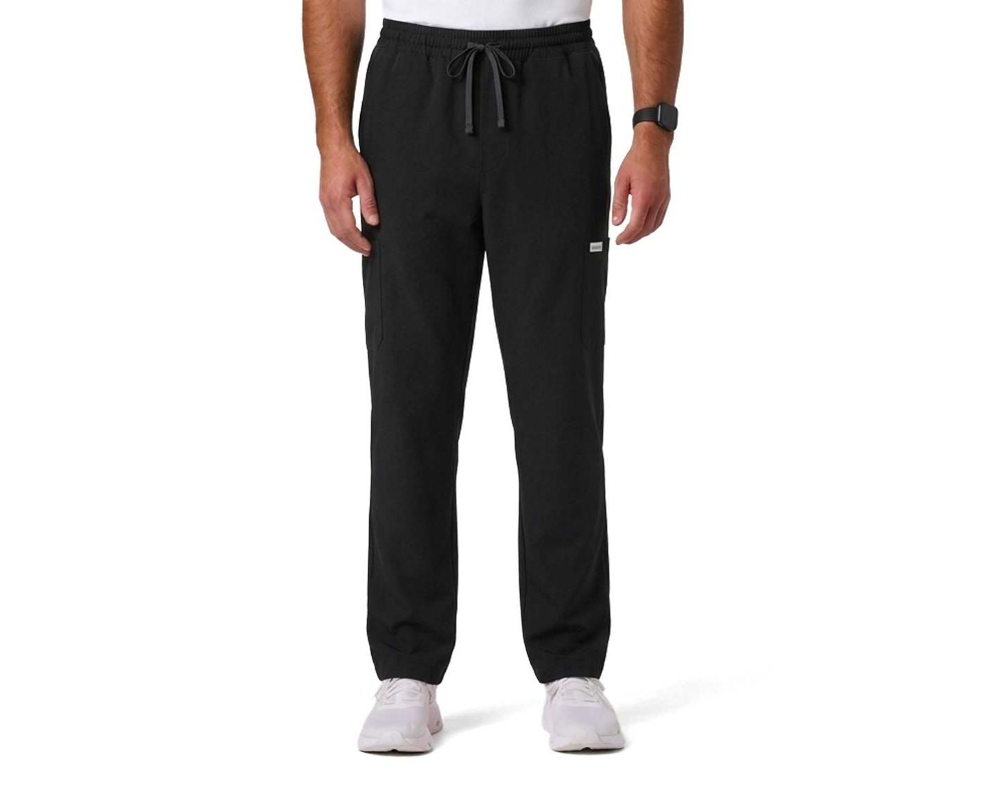 Мужские комплекты Jaanuu UltraLAST Essential Performance 5-Pocket Scrub Set, цвет: Чёрный — фото 5