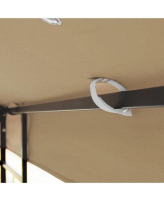 Outdoor Patio Gazebo Replacement Canopy, Double Tiered Gazebo Tent Roof Top Cover Only