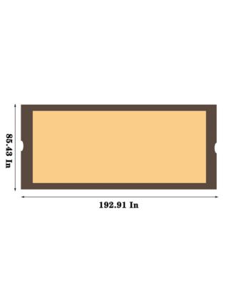 Canopy Replacement Top, Polyester Waterproof UV-Resistant Awning for Curved Pergola Structure