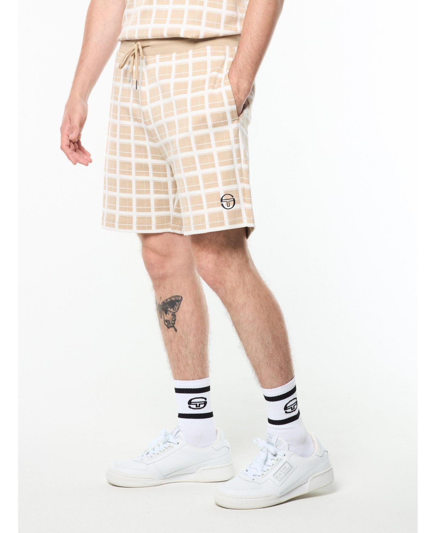 Мужские шорты Sergio Tacchini Damarindo Check Short, цвет: Humus — фото 2