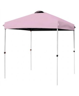 6.6 x 6.6 ft Outdoor Pop Up Canopy Tent with Roller Bag and Four Weight Bags