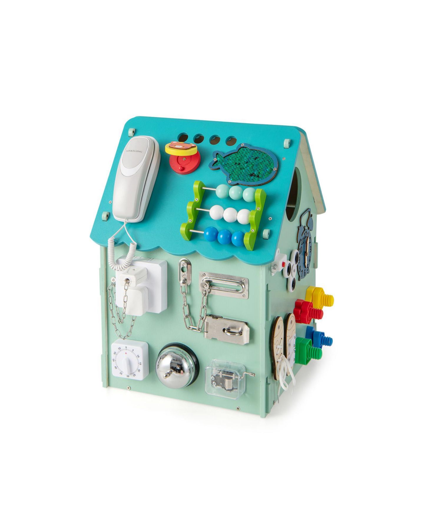 Детская игрушка Slickblue Montessori Playhouse Sensory Games 1-Piece Playhouse, Ages 3+, цвет: Синий — фото 4