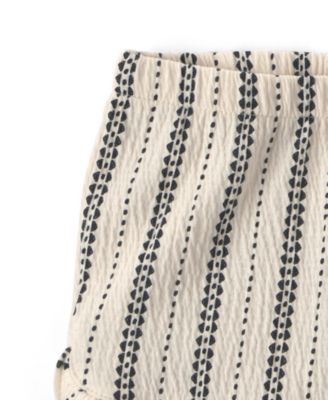 Baby Girls' Striped Top and Shorts, 2-Piece Set