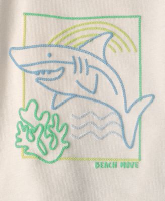 Baby Boys' Shark Top, Bodysuit and Shorts, 3-Piece Set