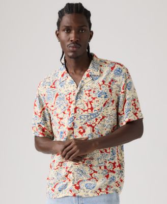 Men's Relaxed-Fit Camp Collar Shirt