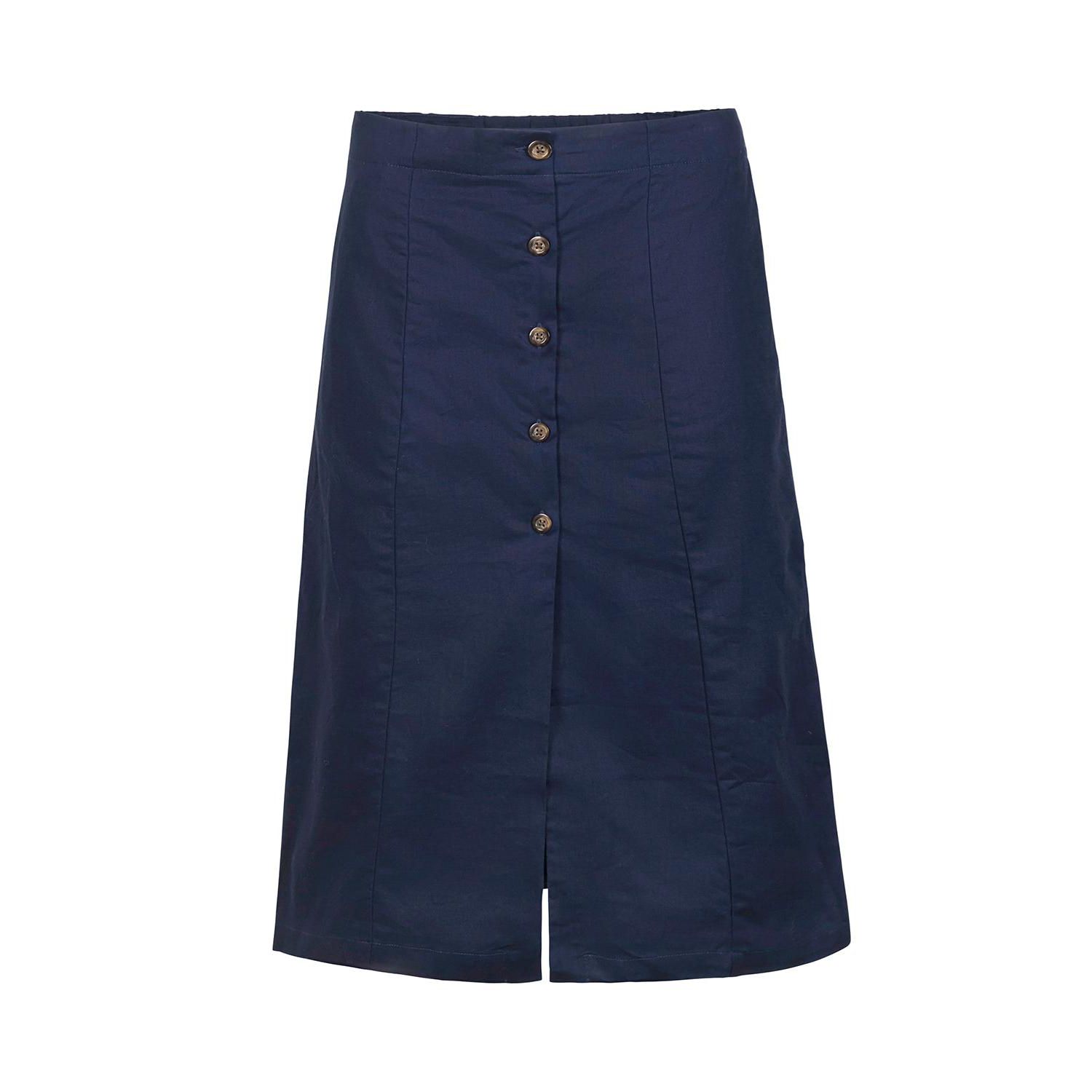 Women's Linen Button Front Skirt