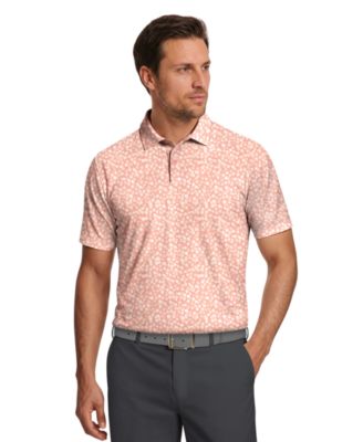 Men's Floral Print Golf Polo Shirt