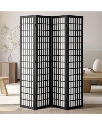 Room Divider, 4 Panel Japanese Folding Privacy Screen, Indoor Partition