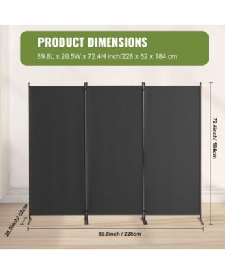 Room Divider, 3 Panel Folding Privacy Screen, Freestanding for Office and Bedroom