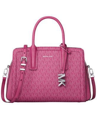 Michael Kors Laila Small Signature Logo Satchel Handbag