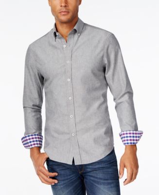 mens button down shirts with contrasting cuffs