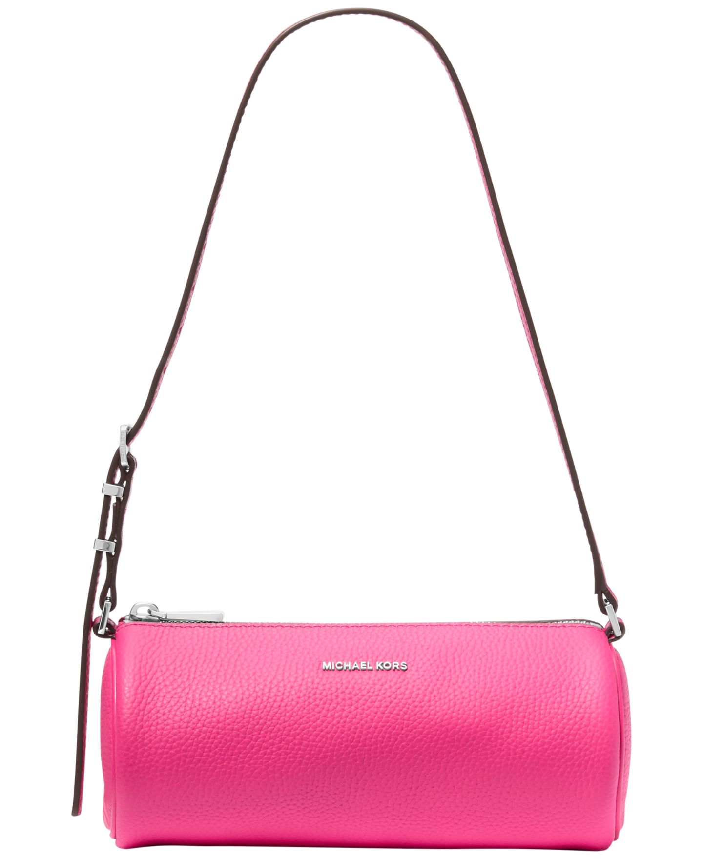 Женская сумка Michael Kors Izzy Small Barrel Pouchette, цвет: Rasberry — фото 1