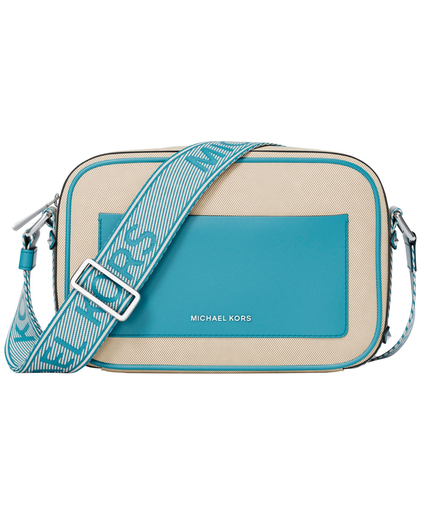 Женская сумка Michael Kors Maeve Small East West Pocket Crossbody, цвет: Синий — фото 1