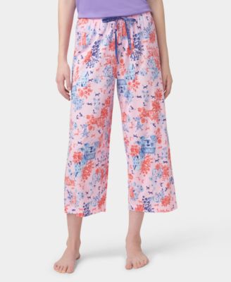 Women's Printed Capri Mid-Rise Pants