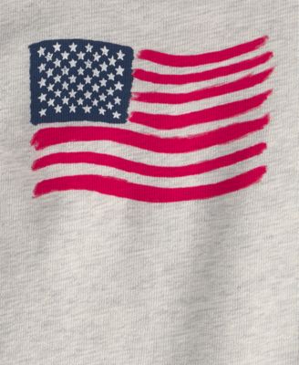 Baby Boys' or Girls' American Flag Short-Sleeve Romper
