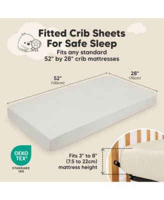 Lyra Muslin Crib Sheets for Boys, Girls, 2pk 52x28 Cotton Baby Crib Mattress Sheets Fitted, Soft, Breathable