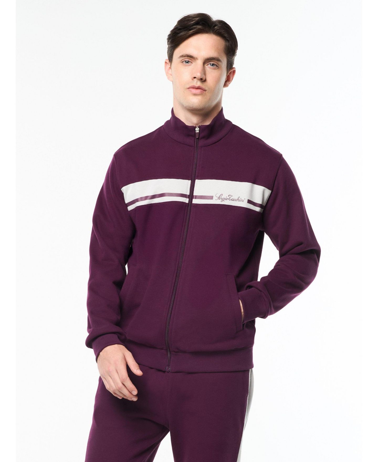 Мужская куртка Sergio Tacchini Cursivo Track, цвет: Фиолетовый — фото 1