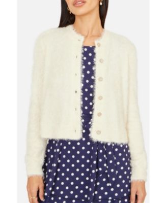 Women's Eyelash Knit Long Sleeve Cardigan