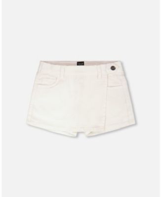 Deux par Deux Little Girls Stretch Twill Skort - White 60$