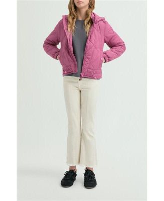 Big Girls Padded Jacket With Removable Hood