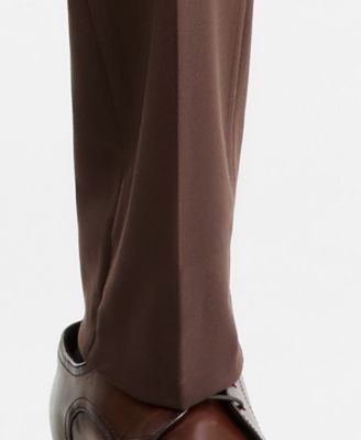 dark brown dress pants mens Air // Two front slant pockets ASOS Design Wool blend tapered