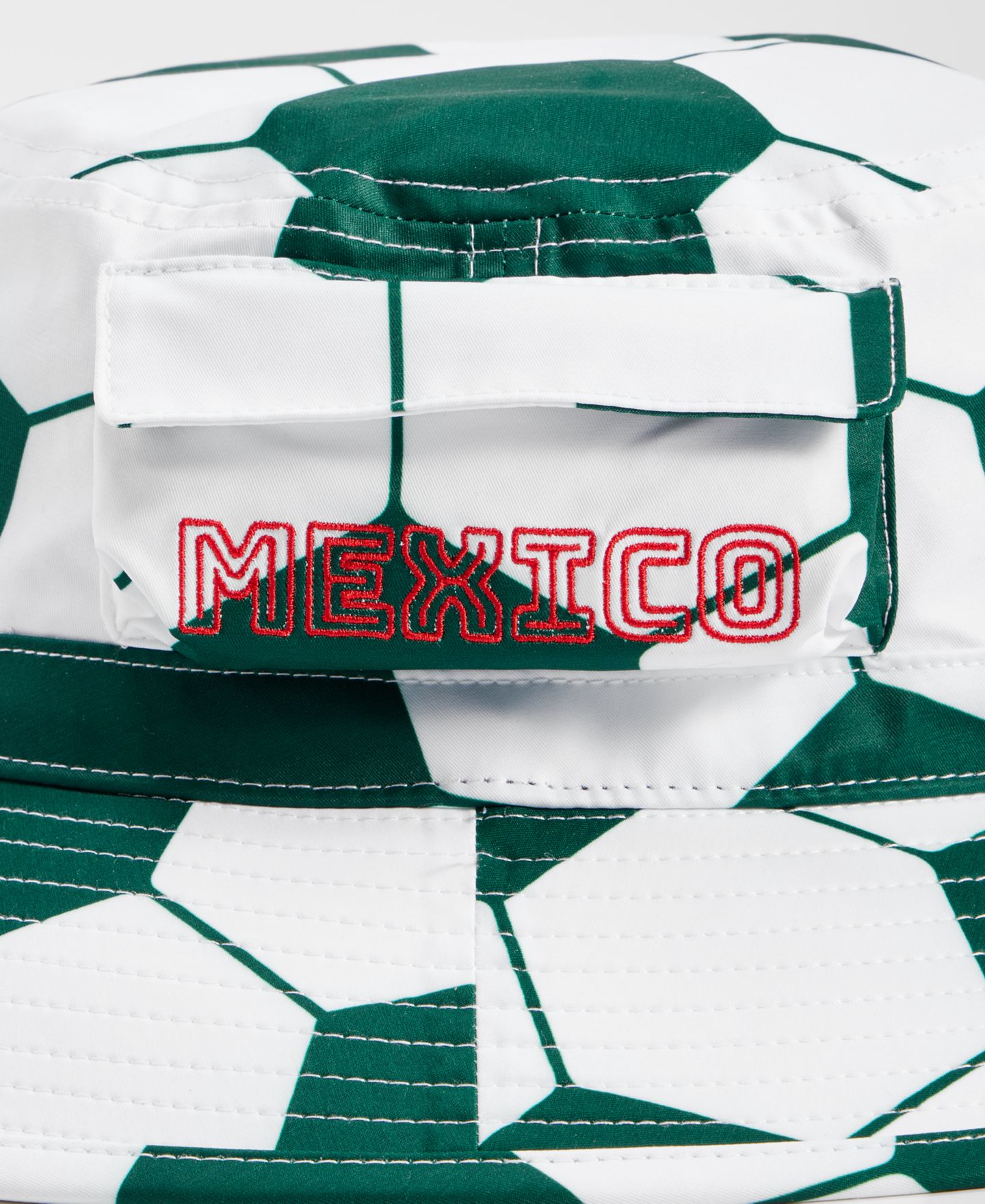 Мужской головной убор adidas Mexico Soccer Ball Boonie Hat, цвет: Зелёный / Белый — фото 3