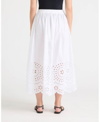 Women's Pull-On Maxi Skirt with Eyelet Hem