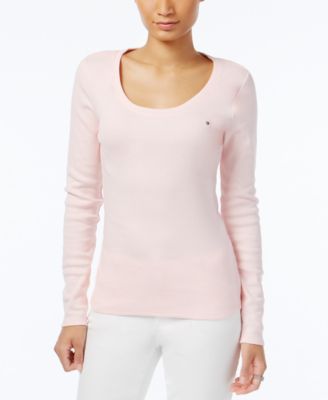 tommy hilfiger pink long sleeve