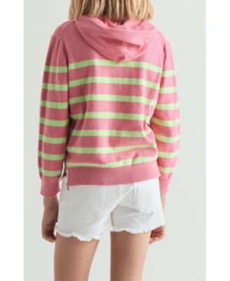 Big Girls Striped tricot hoodie
