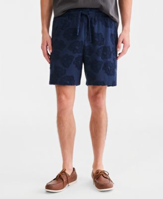 Men's Textured Floral Pull-On Shorts