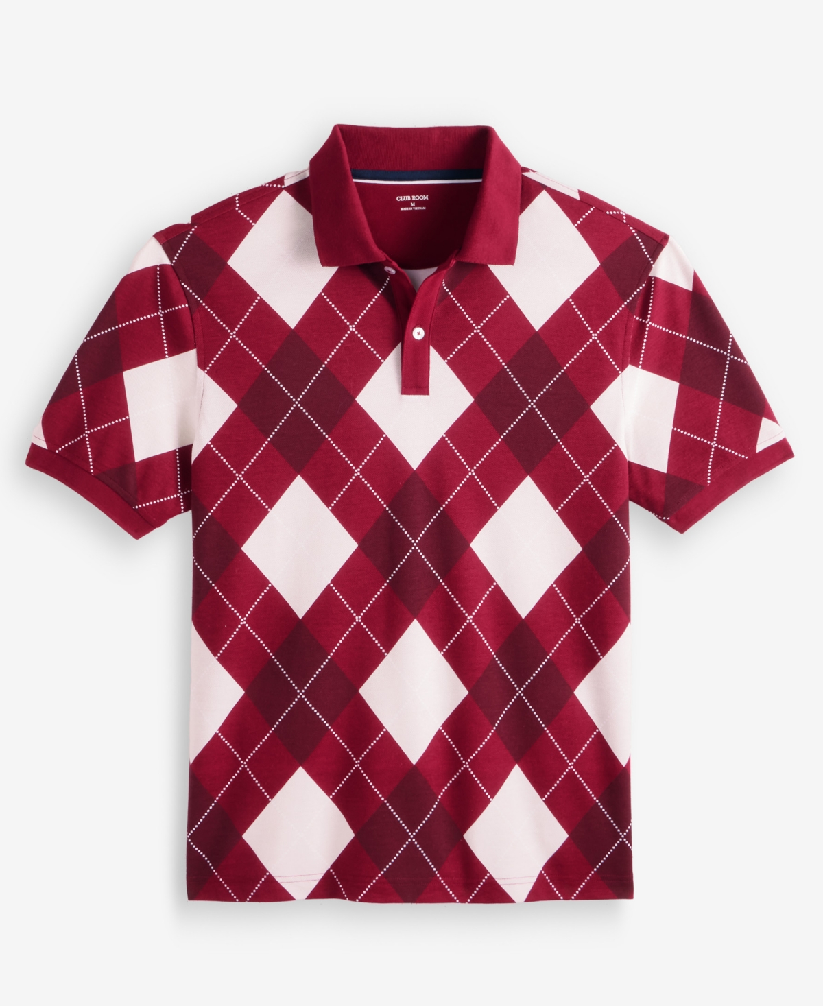 Club Room Men's Argyle Polo Shirt, Macy's Exclusive - Collegiate