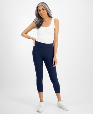 Women's High Rise Cropped Pull-On Leggings