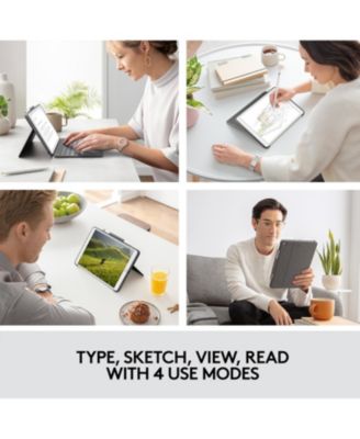 Combo Touch Case for iPad (7th, 8th, 9th Gen) with Precision Trackpad, Backlit Keyboard, Smart Connector Technology, Graphite