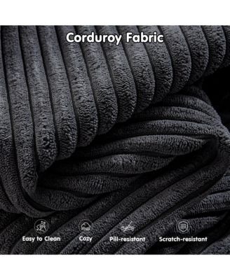 104" No Assembly Required Cloud Sectional Sofa, L-Shape Couch Chaise Lounge with Deep Seat and Wide Armrest for Living Room Bedroom