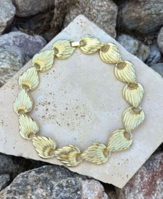 14k Gold Plated Deco Link Necklace