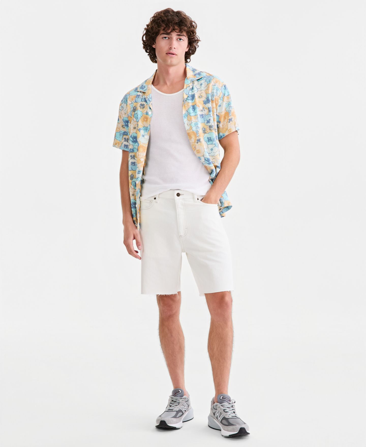 Мужские шорты Sun + Stone Anthony Relaxed-Fit Denim Shorts, цвет: Варёный — фото 2