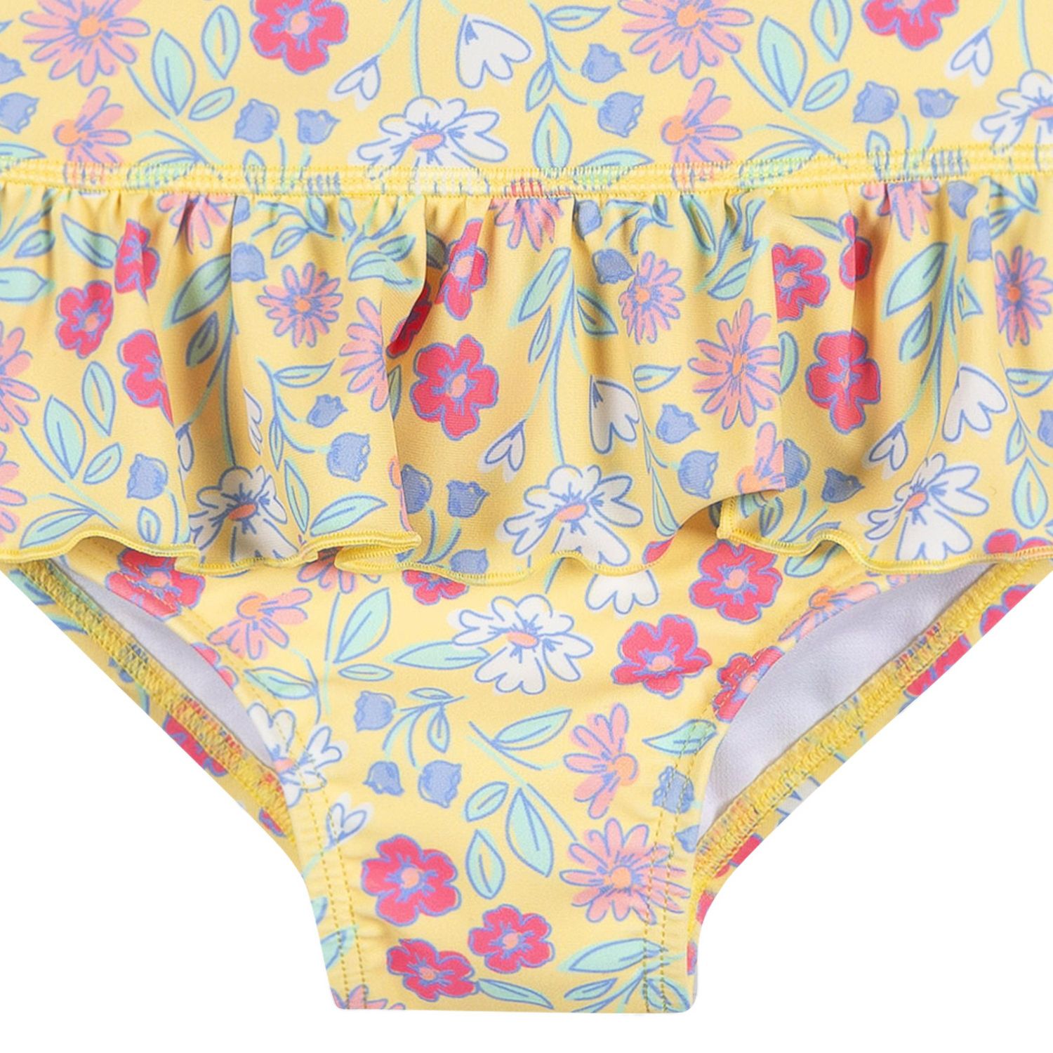 Toddler Girls Rashguard Suit, Floral, 5T