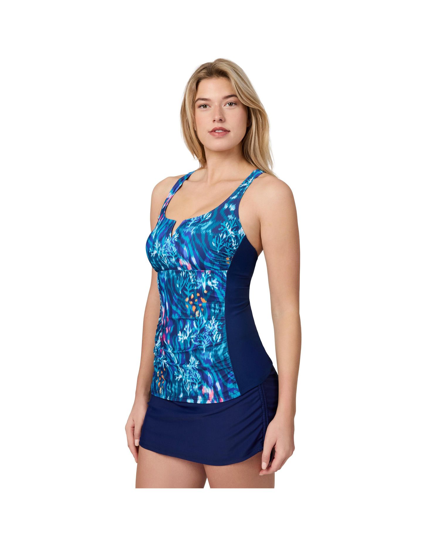 Women's Notch Front Tankini Top