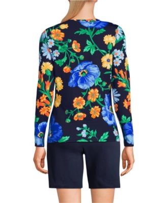 Women's Tall Long Sleeve Crewneck Garden Tee - Sunshade UPF 50 Quick Dry