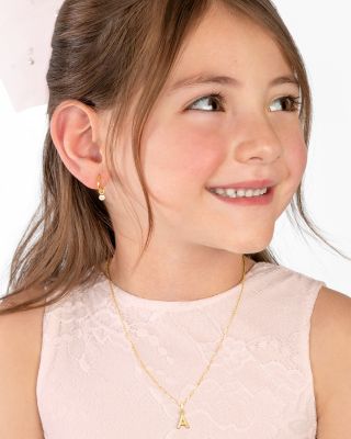 14K Gold Modern Initial Necklace