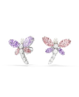 Ariana Grande x Mixed Cuts, Dragonfly, Multicolored, Rhodium Plated Stud Earrings