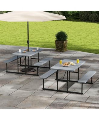 Outdoor Picnic Table Bench Set for Two to Four People