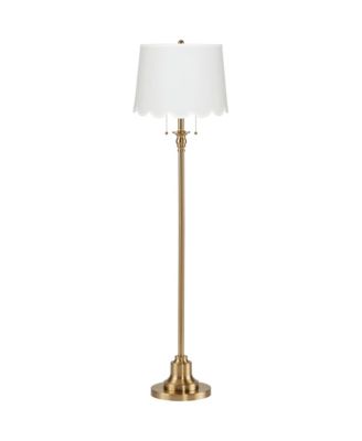 Dyna Antique Brass Scallop Shade Floor Lamp